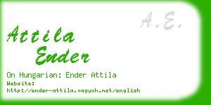 attila ender business card